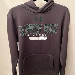 Small Grey Under Armour Slippery Rock University Hoodie